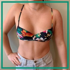 Floral Vintage-Style Bikini Top